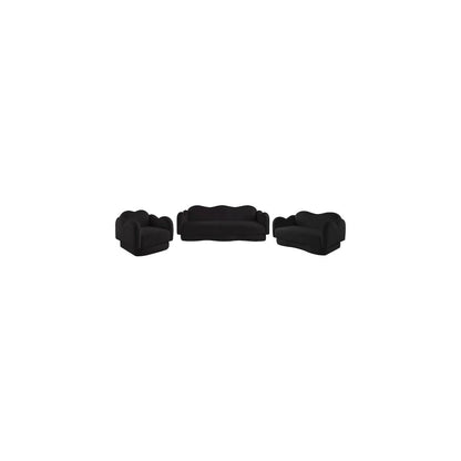Bloom Black Teddy Fabric Sofa