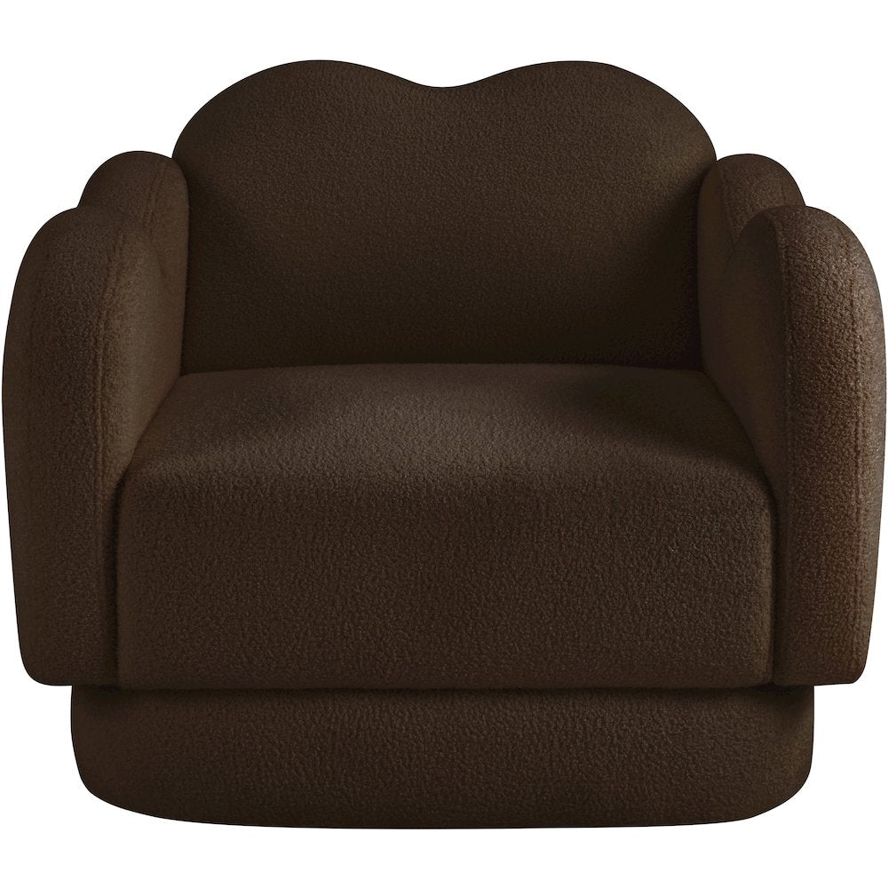 Bloom Brown Teddy Fabric Chair
