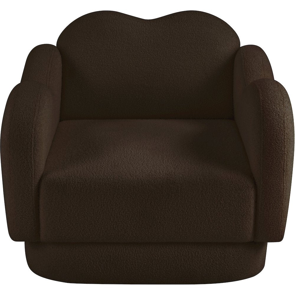 Bloom Brown Teddy Fabric Chair