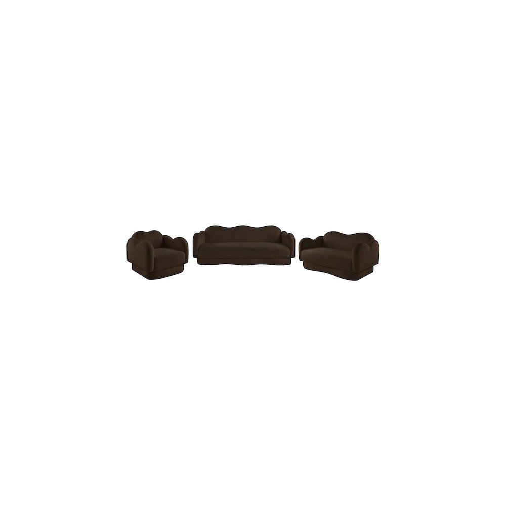 Bloom Brown Teddy Fabric Loveseat