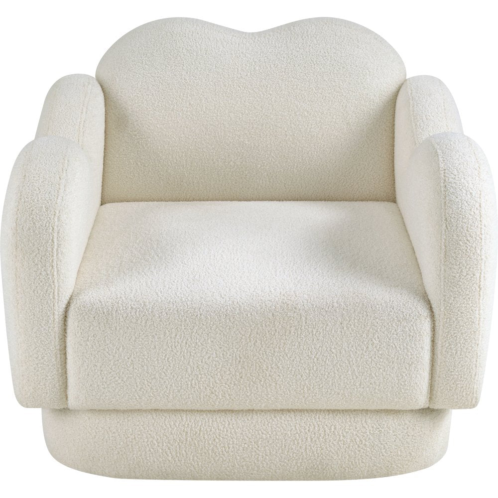 Bloom Cream Teddy Fabric Chair
