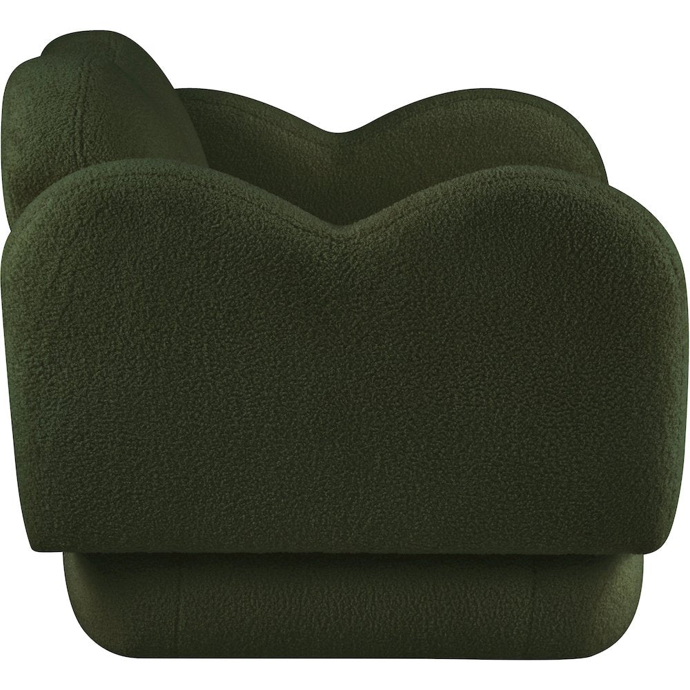 Bloom Green Teddy Fabric Chair