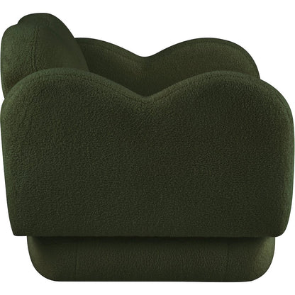 Bloom Green Teddy Fabric Chair
