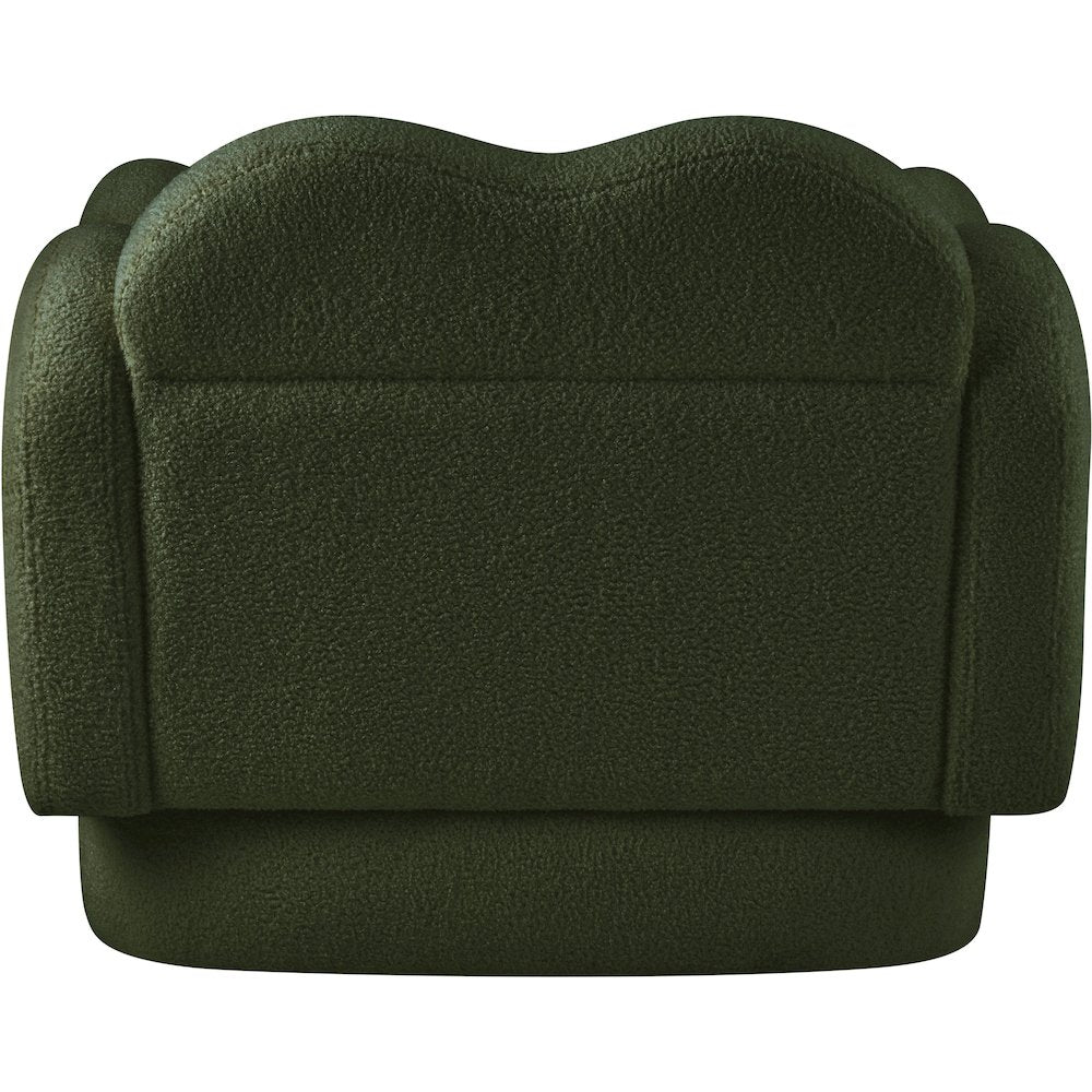 Bloom Green Teddy Fabric Chair