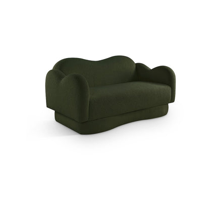 Bloom Green Teddy Fabric Loveseat