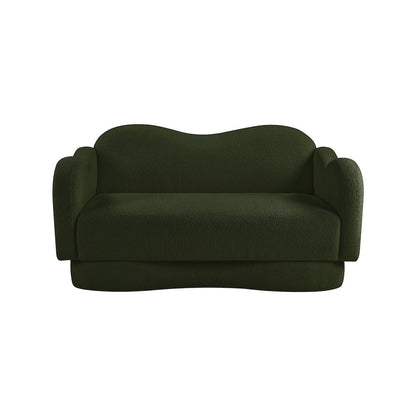 Bloom Green Teddy Fabric Loveseat