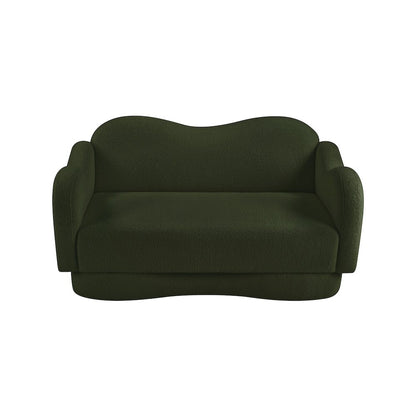 Bloom Green Teddy Fabric Loveseat