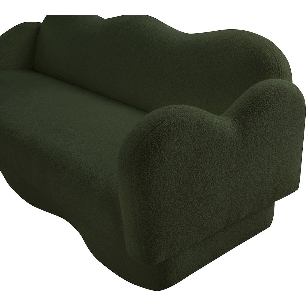 Bloom Green Teddy Fabric Sofa