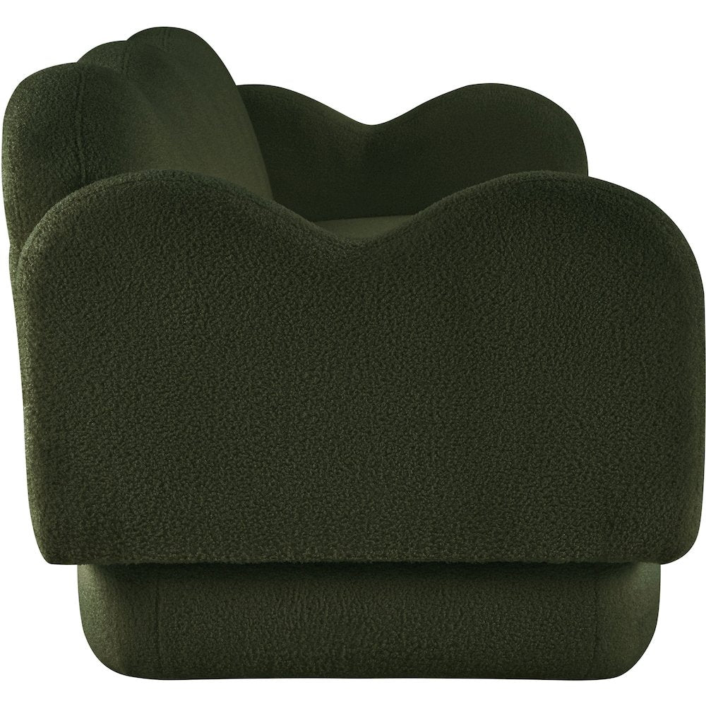 Bloom Green Teddy Fabric Sofa