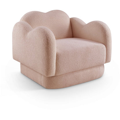Bloom Pink Teddy Fabric Chair
