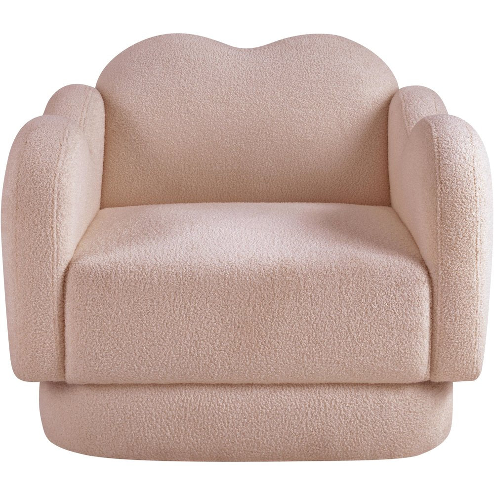 Bloom Pink Teddy Fabric Chair