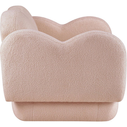 Bloom Pink Teddy Fabric Chair