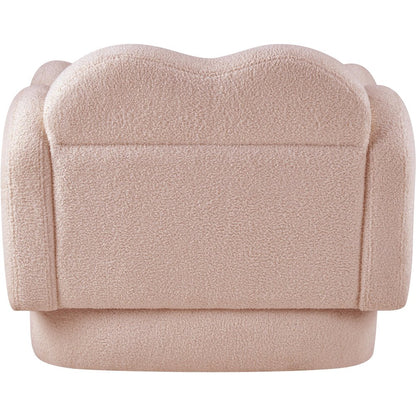 Bloom Pink Teddy Fabric Chair
