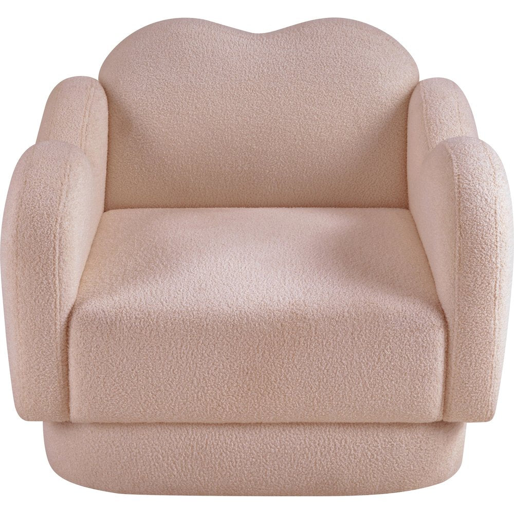 Bloom Pink Teddy Fabric Chair
