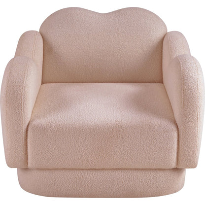 Bloom Pink Teddy Fabric Chair