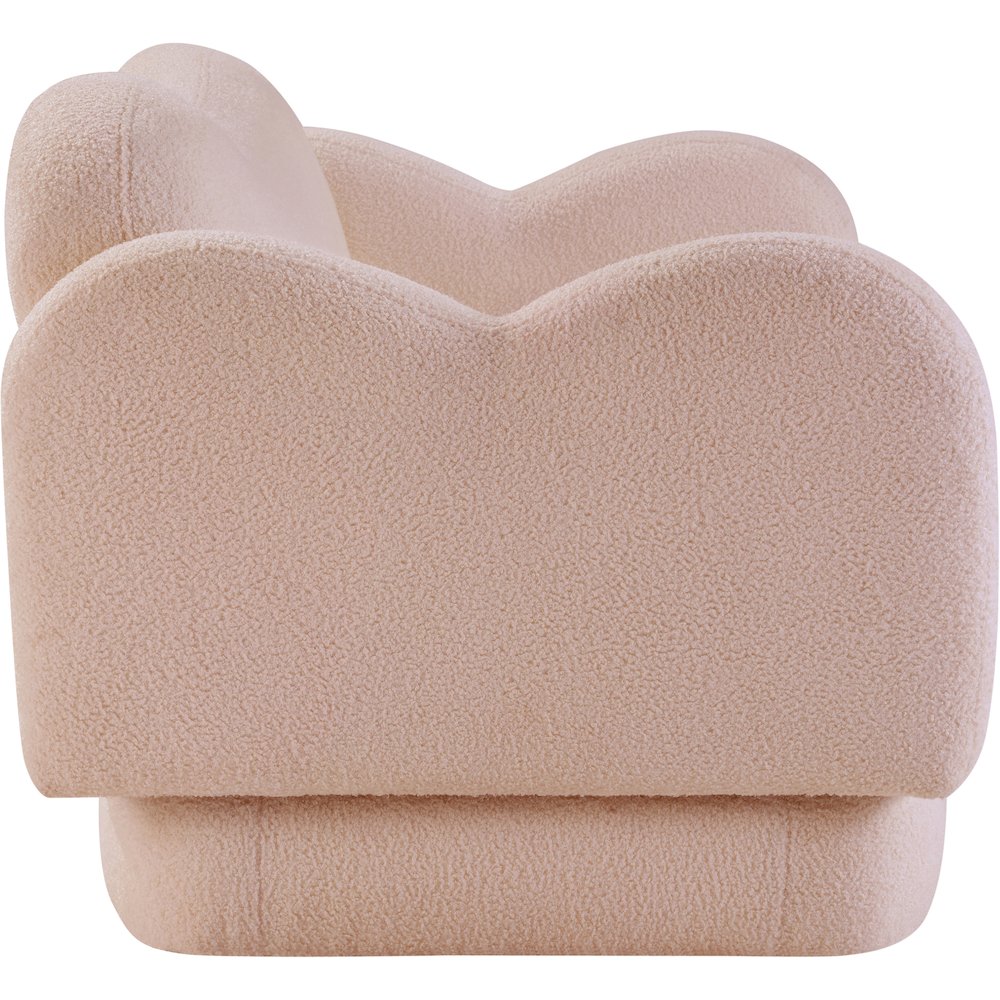 Bloom Pink Teddy Fabric Loveseat