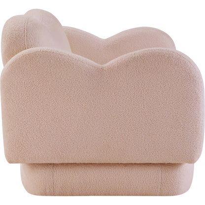 Bloom Pink Teddy Fabric Loveseat