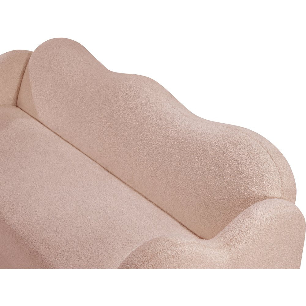 Bloom Pink Teddy Fabric Sofa
