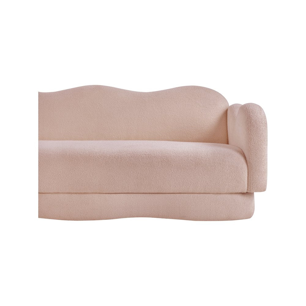 Bloom Pink Teddy Fabric Sofa