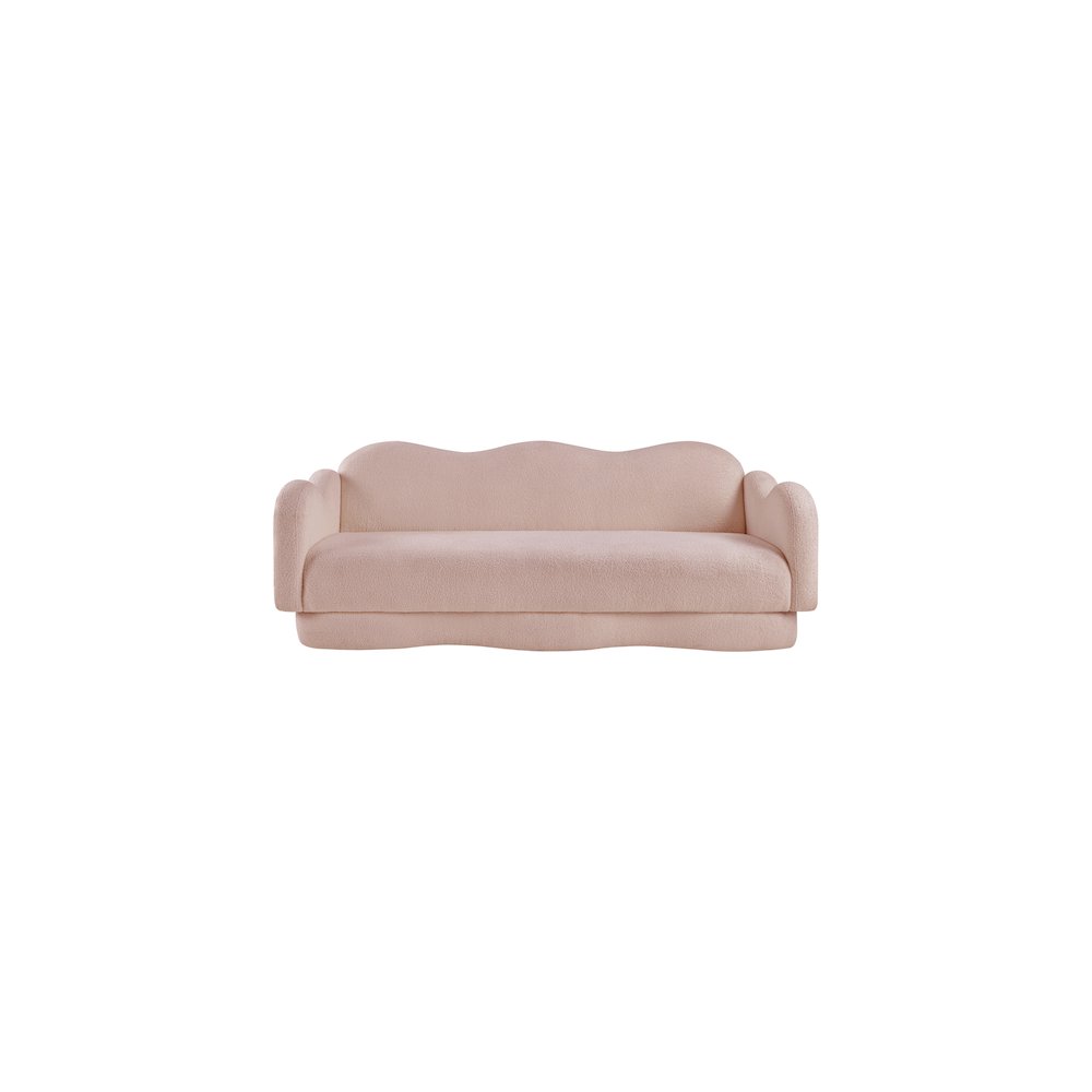 Bloom Pink Teddy Fabric Sofa