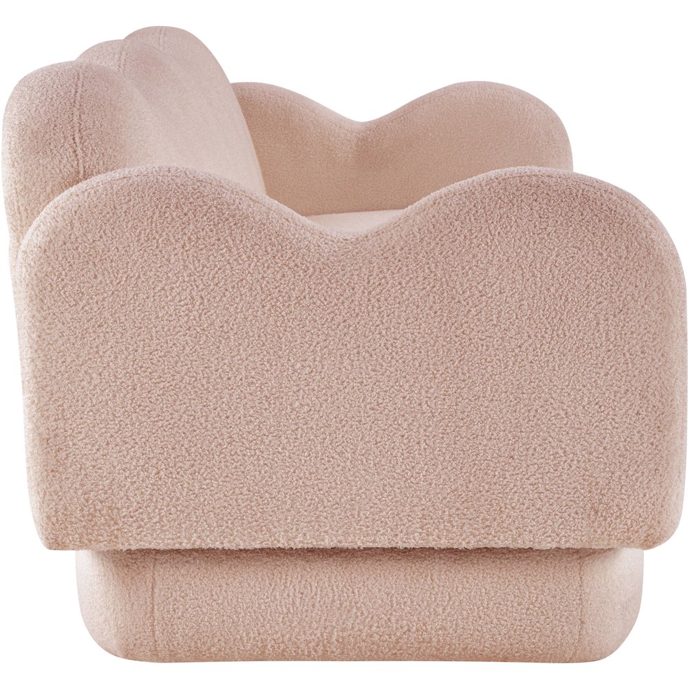 Bloom Pink Teddy Fabric Sofa