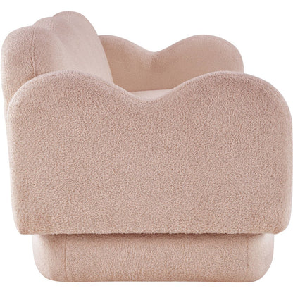 Bloom Pink Teddy Fabric Sofa