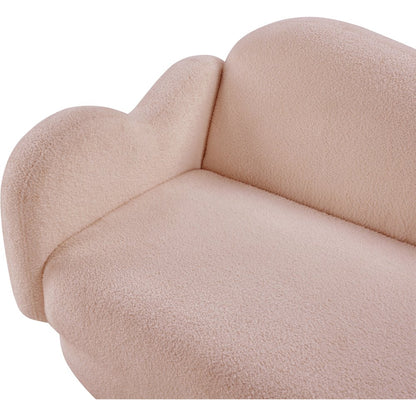 Bloom Pink Teddy Fabric Sofa