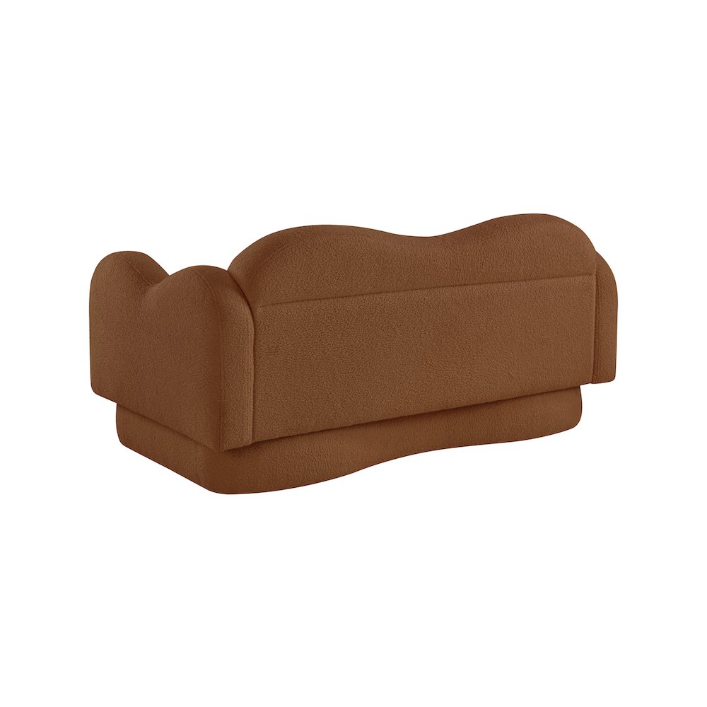 Bloom Saddle Teddy Fabric Loveseat