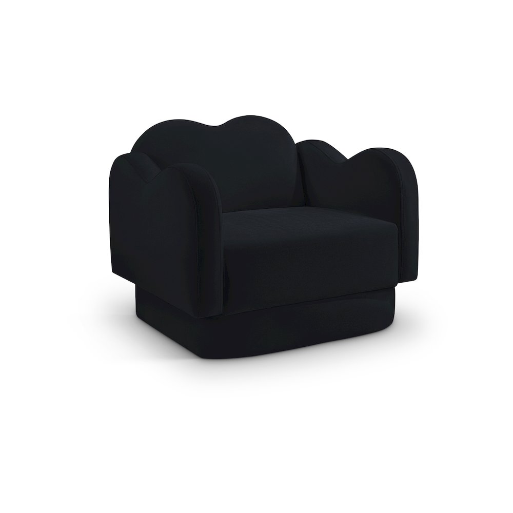 Bloom Black Velvet Chair