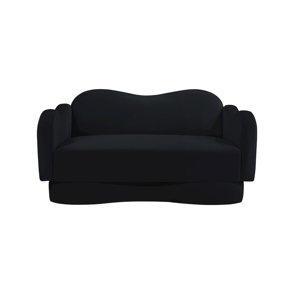 Bloom Black Velvet Loveseat