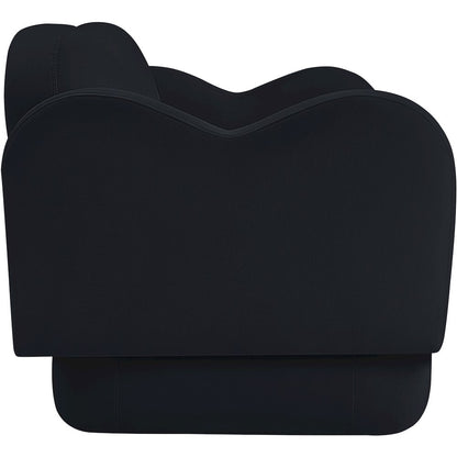 Bloom Black Velvet Loveseat