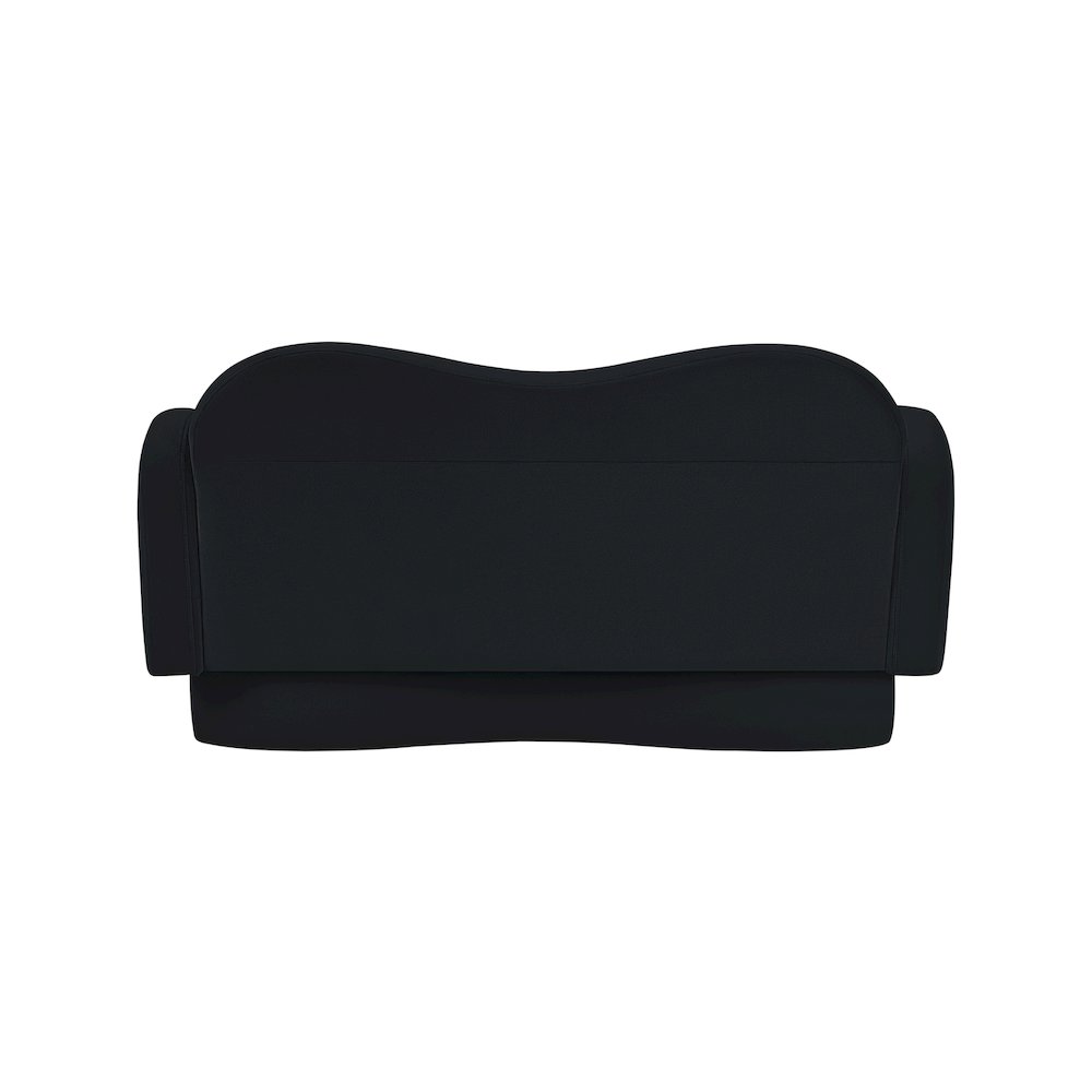 Bloom Black Velvet Loveseat
