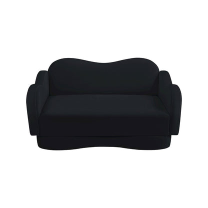 Bloom Black Velvet Loveseat