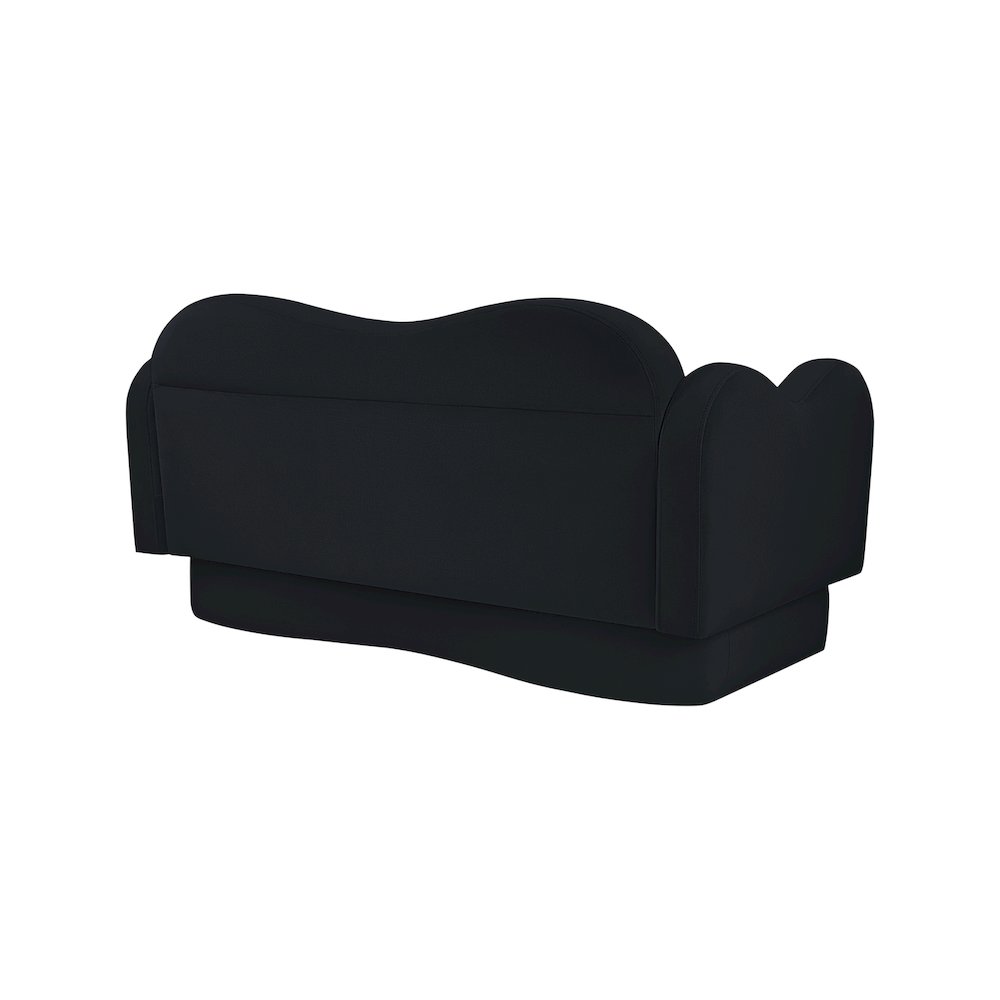 Bloom Black Velvet Loveseat