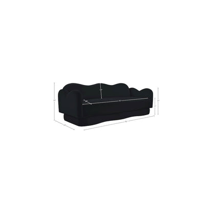 Bloom Black Velvet Sofa