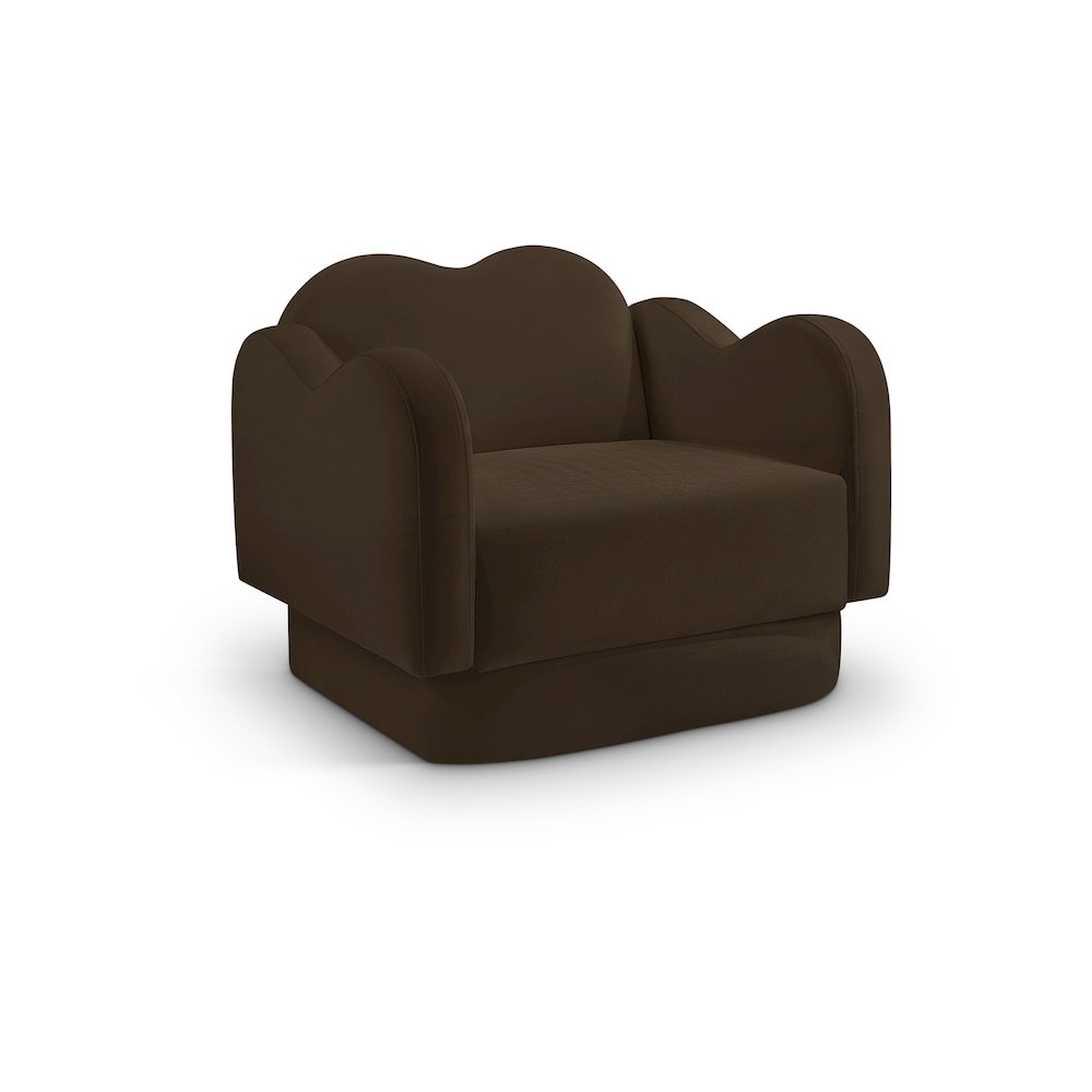 Bloom Brown Velvet Chair