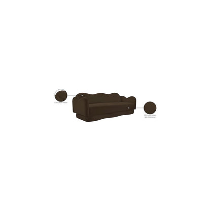 Bloom Brown Velvet Sofa
