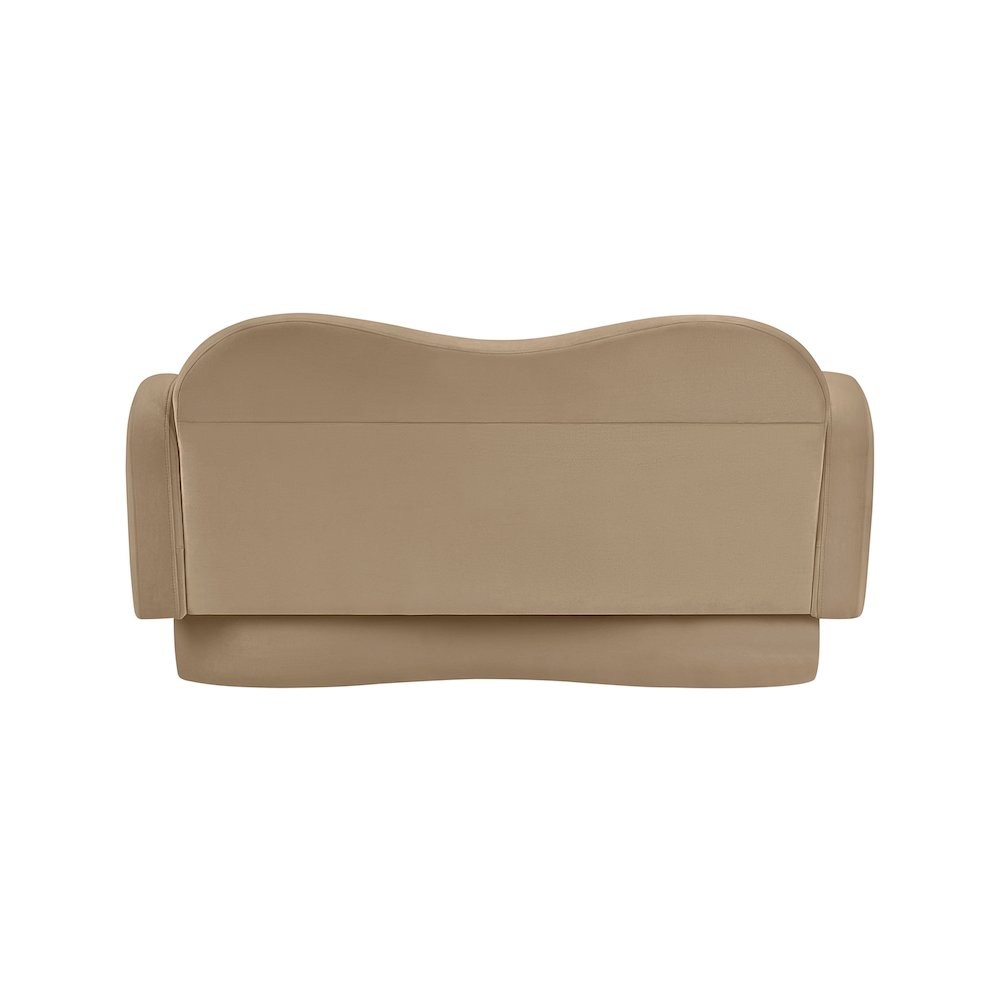 Bloom Camel Velvet Loveseat