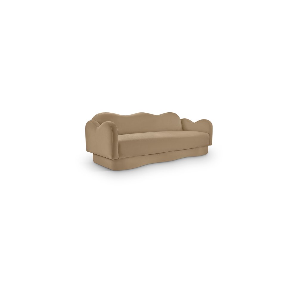 Bloom Camel Velvet Sofa