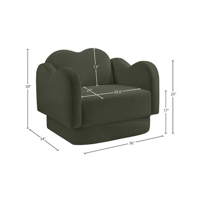 Bloom Green Velvet Chair