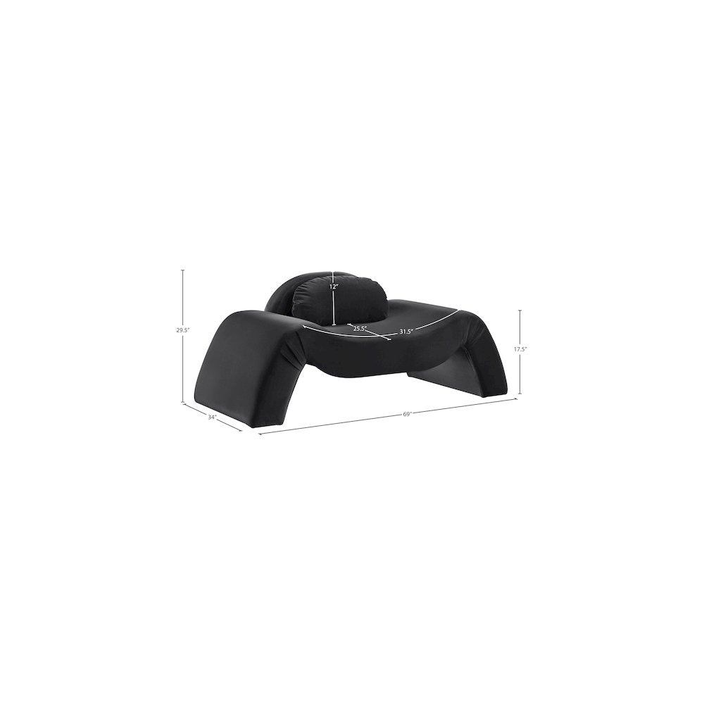 Austin Black Velvet Chair