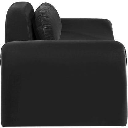 Austin Black Velvet Loveseat