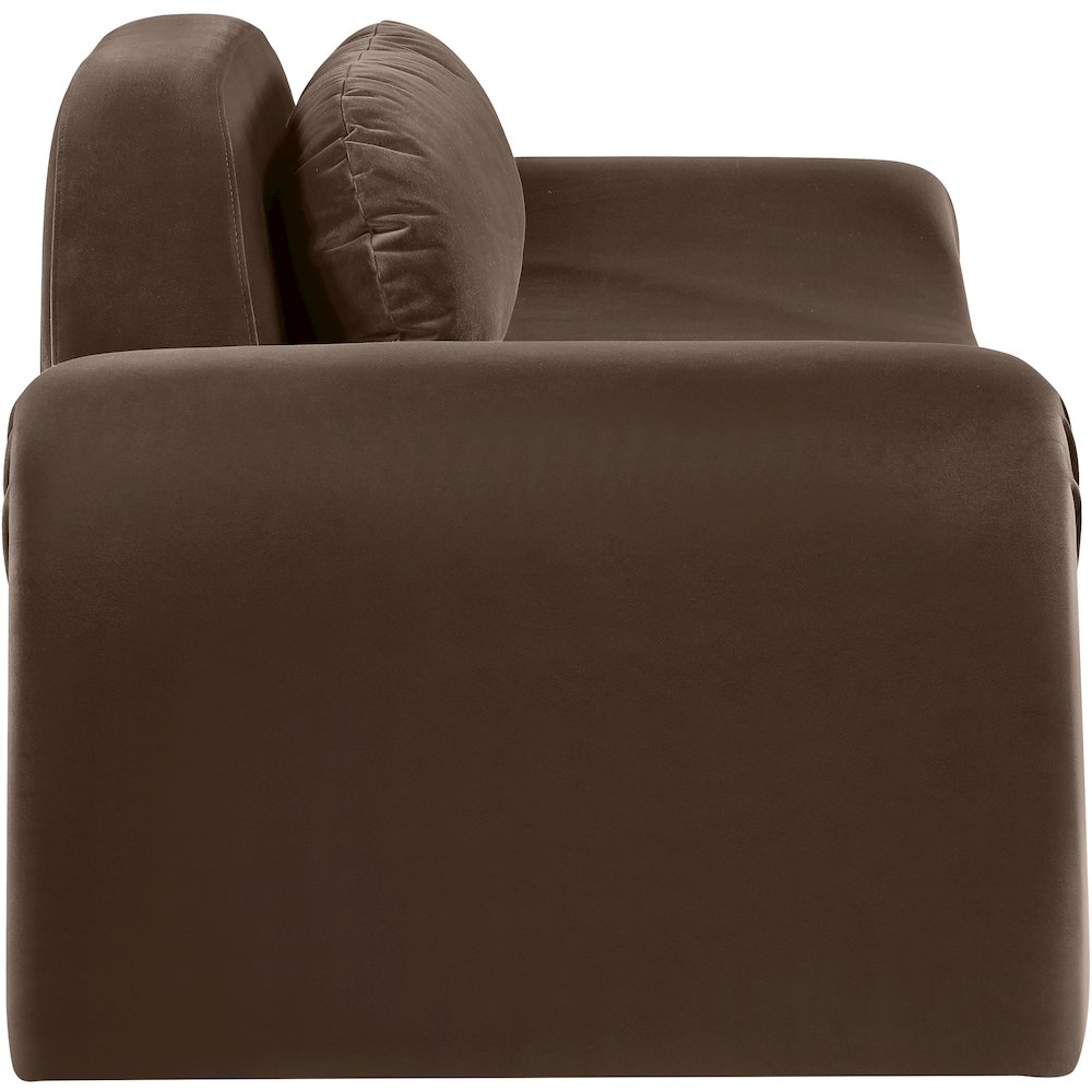 Austin Brown Velvet Loveseat