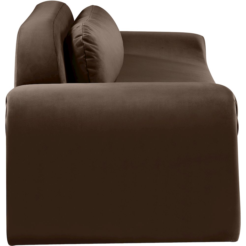 Austin Brown Velvet Sofa