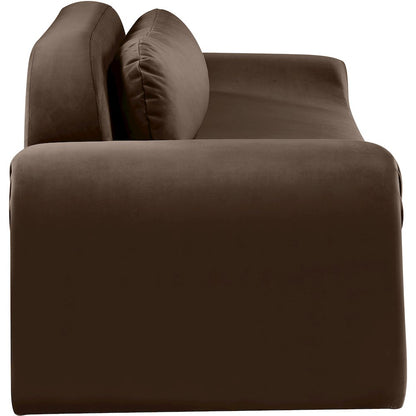 Austin Brown Velvet Sofa