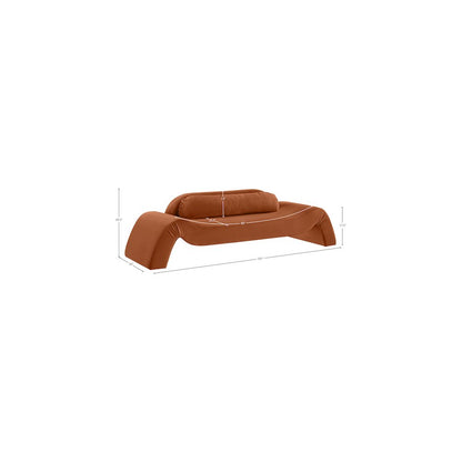 Austin Cognac Velvet Sofa