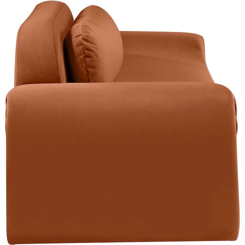 Austin Cognac Velvet Sofa
