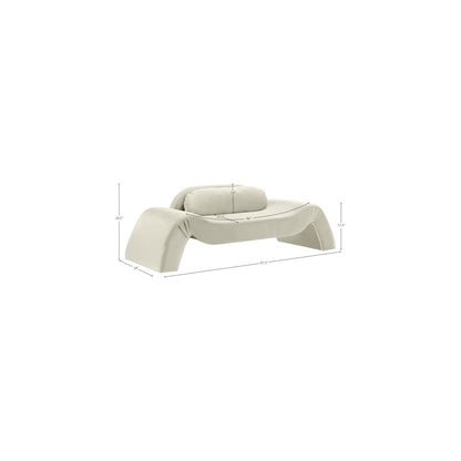 Austin Cream Velvet Loveseat