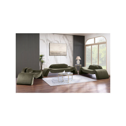 Austin Green Velvet Loveseat