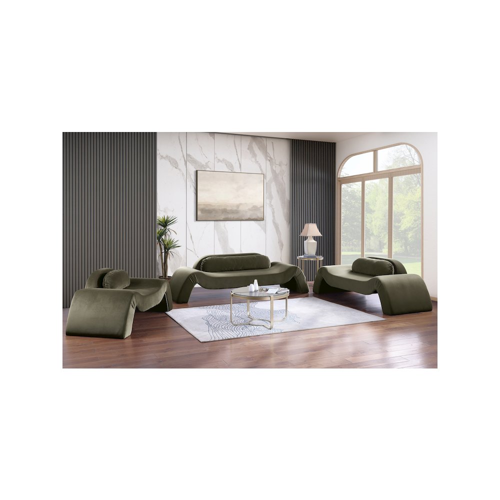 Austin Green Velvet Sofa